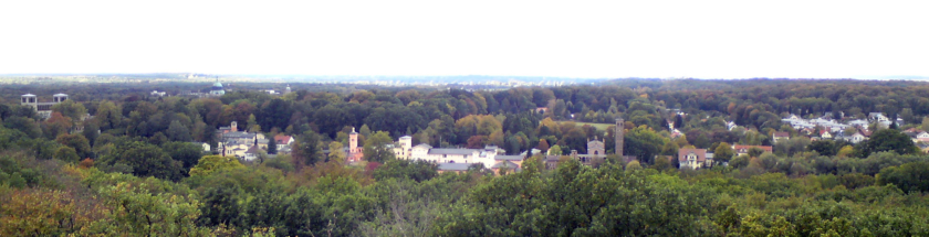 Sichtachse vom Normannischen Turm nach Bornstedt